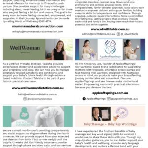 Example of spotlight listing in the Canberra Baby Directory